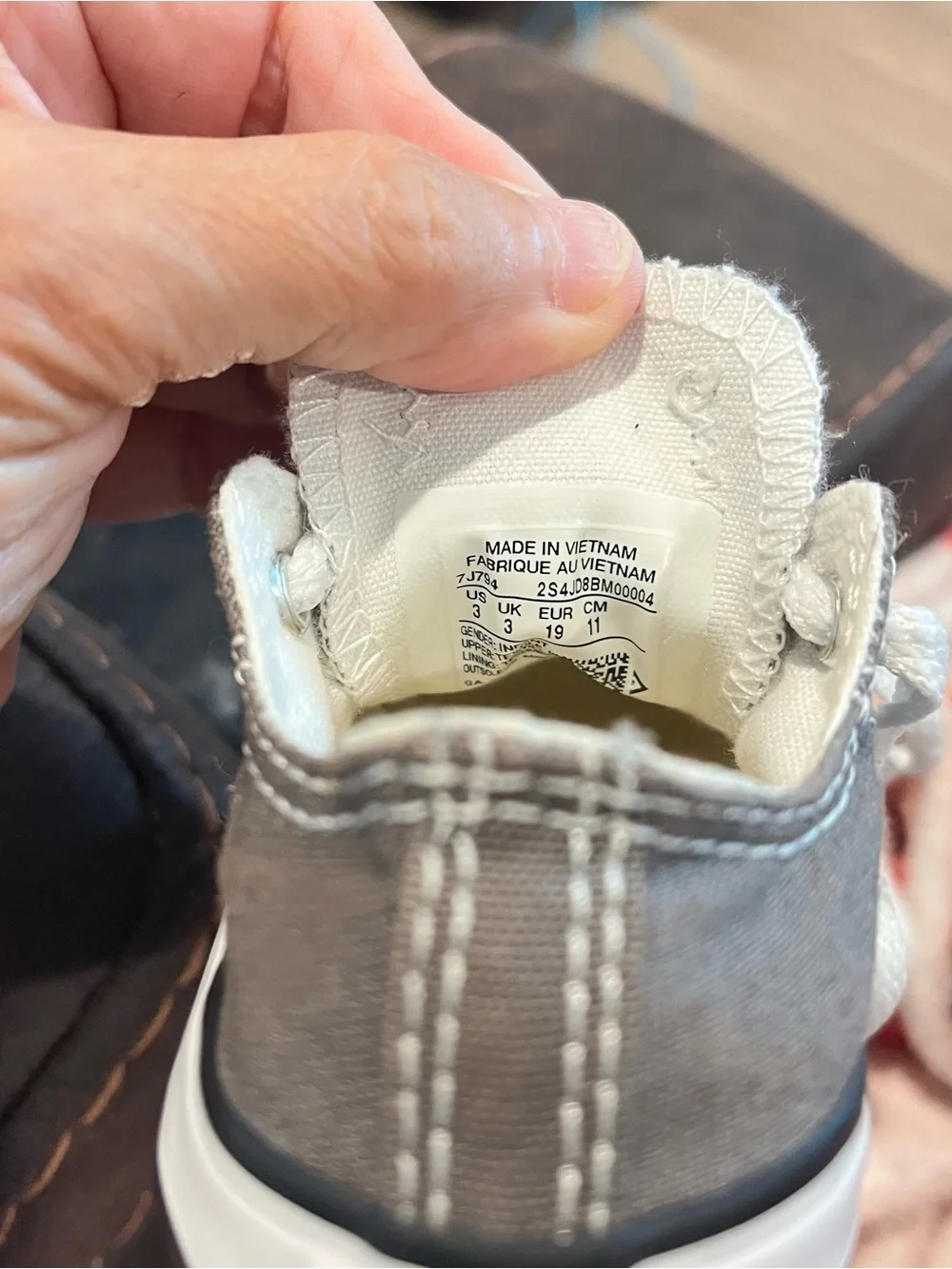 Converse Chuck Taylor All Star Toddler Gray Sneakers Size 3 Low Top